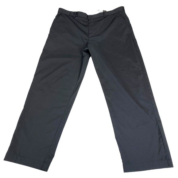 Greg Norman Dress Pants Mens 38 Black Solid Classic Fit Flat Front Straight Leg - Picture 13 of 15